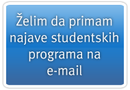 Želim da primam najave studentskih programa na e-mail