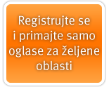 Registrujte se i primajte samo konkurse za željene oblasti