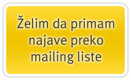 Želim da primam najave preko mejling liste